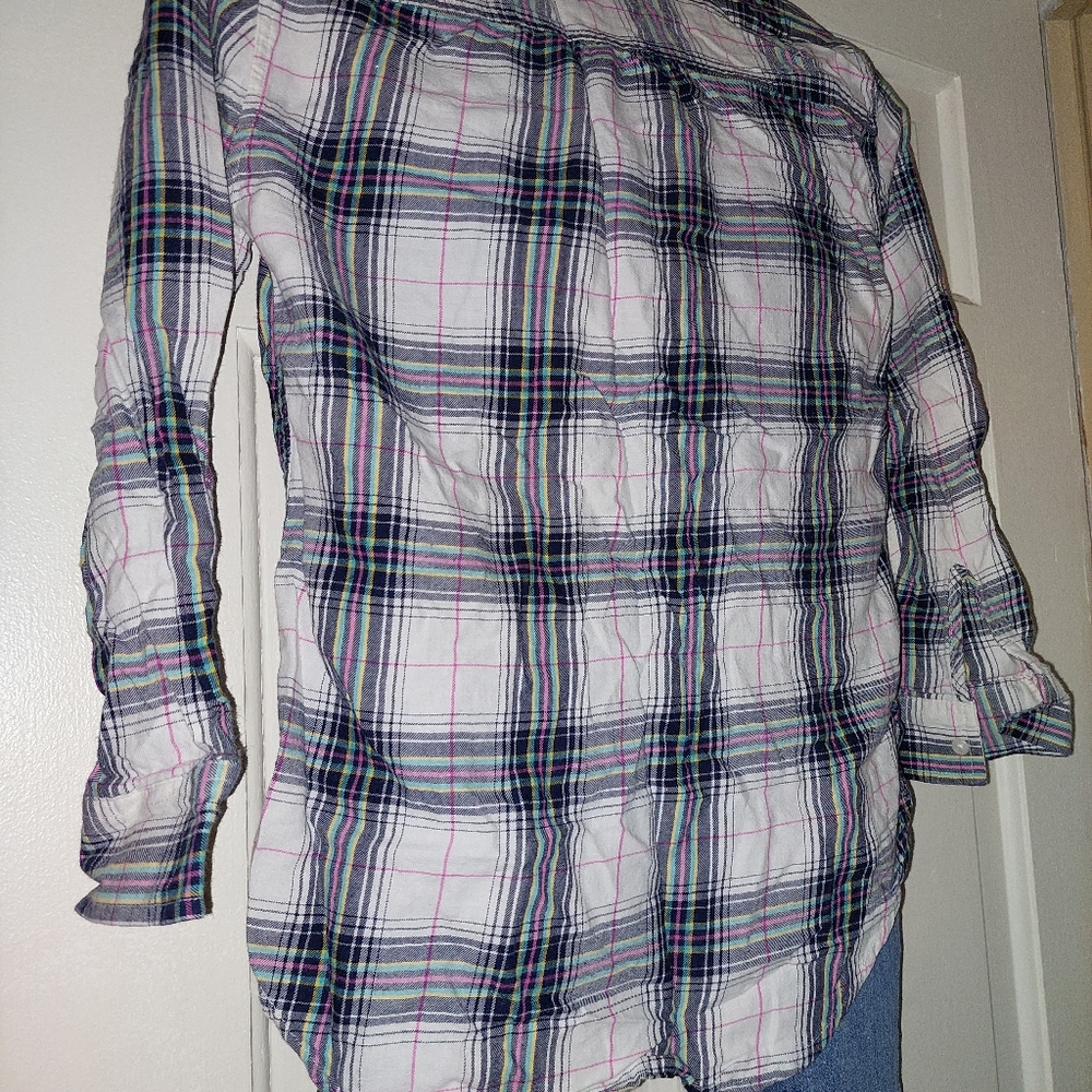 ✨️OUTFIT BUNDLE-Arizona Plaid Shirt w/sequin AND Total Girl Jeans sequin, Size:L - Picture 6 of 16